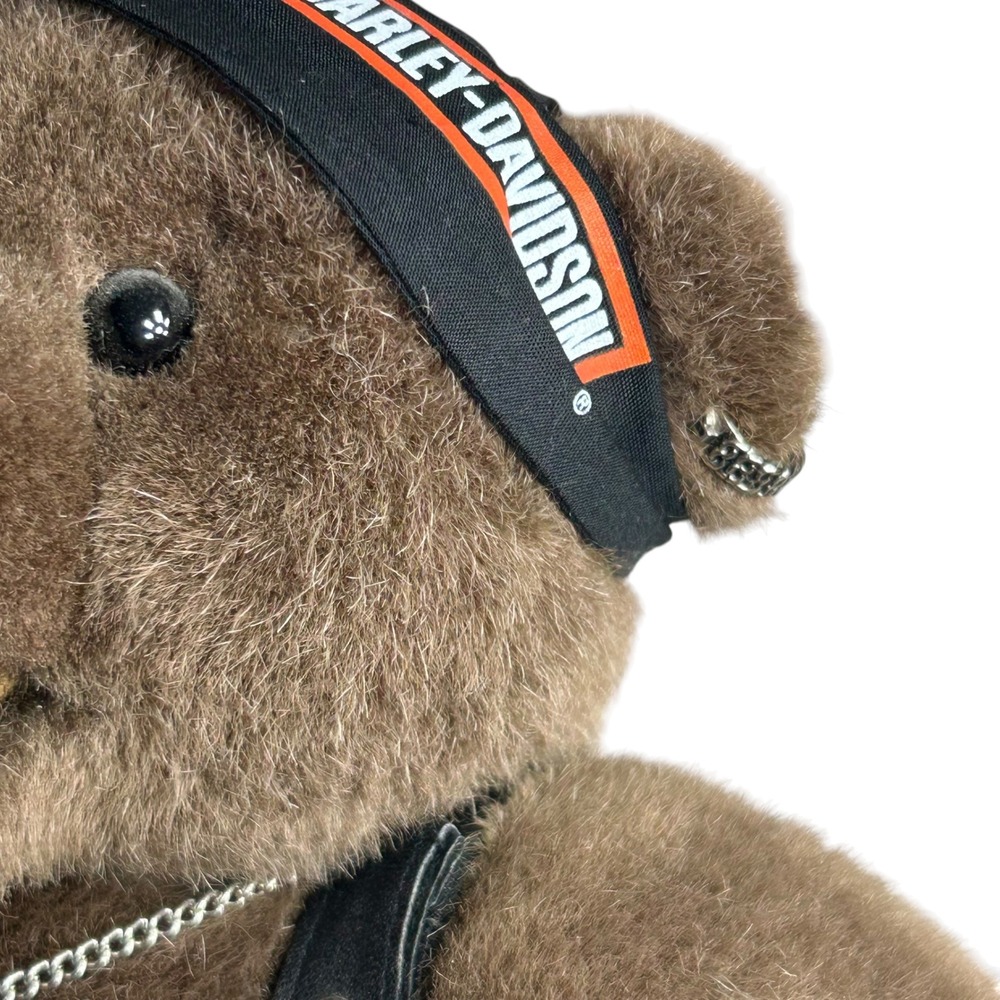 Franklin Mint Harley Davidson Plush Bear Biker Outfit Studded Vest Wallet Key - Picture 3 of 16